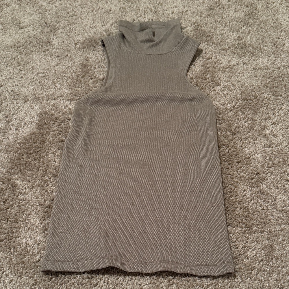Free people Sleeveless Mock Neck Top in Grayish/ green
